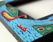 carved wooden mexican folk art frame: mighty finds