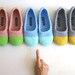 Crochet Slippers for Women in Mint & Sky Blue