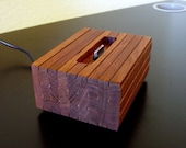 iPhone 4, 4S or 5 Cradle and Sync - Charge w/o removing your case - Handmade from Reclaimed Hardwood