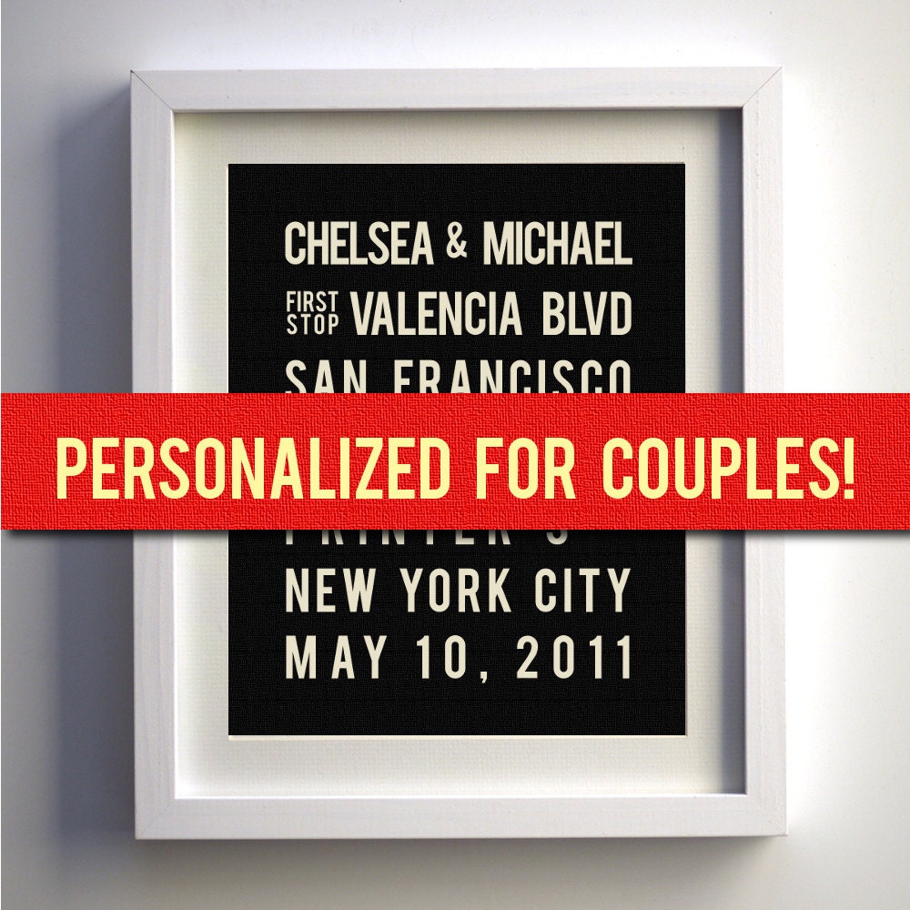 Personalized Anniversary Print -- Custom Wedding Gift  - Love Poster - Nursery Art - Modern Home Decor - Anniversary Gift