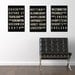 London - Subway Art Poster - Typography Print - Modern Home Decor - Set of 3 - 13x19