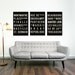 Subway Art - Paris - Typography Print - Modern Art Poster - Set of 3 - 13x19