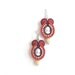 Summer colors earrings, cameo, OOAK, tangerine tango, orange