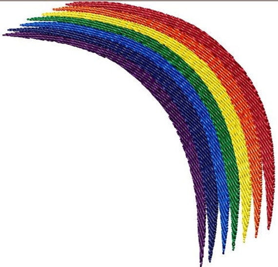Instant Download Rainbow embroidery design Handmade by DigiDoctor