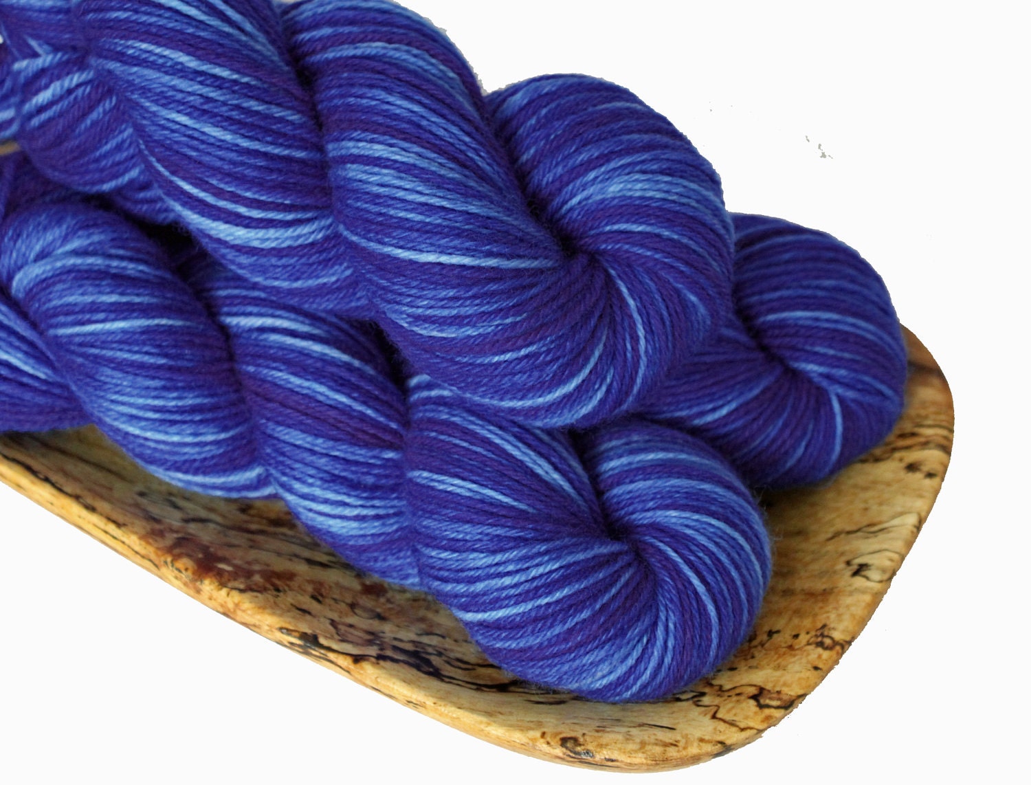 Hand dyed yarn  - 100% SW BFL - 245 Yards DK Weight - Board blue
