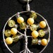 Yellow Tree Of Life Round Bead Pendent ONLY