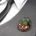 Lady Amherst Pheasant and Ringneck Pheasant Boutonniere Brooch Pin