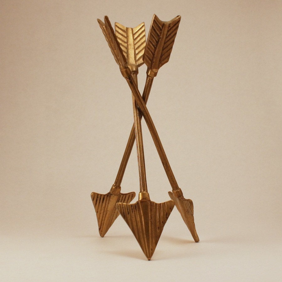 Vintage Indian Metal Arrow Sculpture by ArcheryGoodsLTD on Etsy