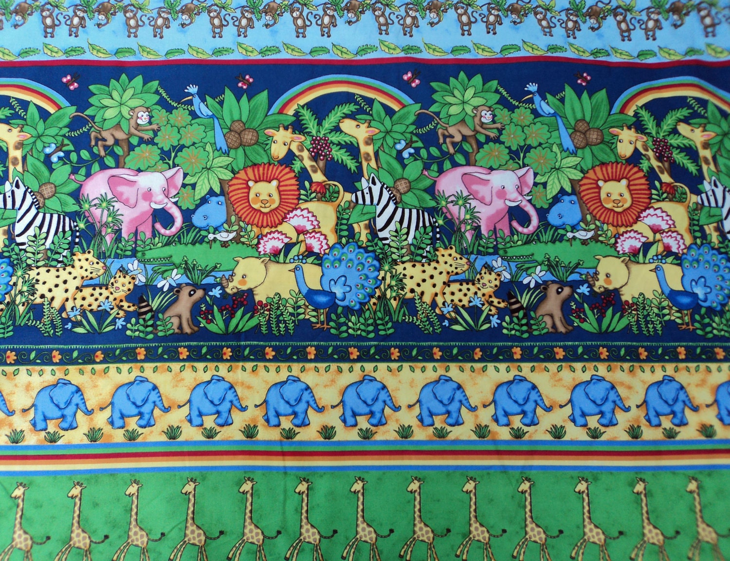 noahs ark northcott rainbow animals jungle elephant lion zebra