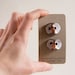 OWL ceramic BUTTONs, set of 2, perfect addition to kids knitting project, autumnal hat, winter coat, handshaped in terracotta