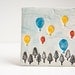 Birthday Balloons, ceramic tile, colorful hot air balloons, happy birthday gift, kids wall decor, cheerful summer home decor by karoArt