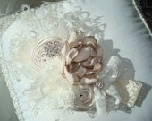 Cream Baby Flower Headband, Baby Headband, Photo Prop, Children, Wedding / Shades of Cream Rosette Headband