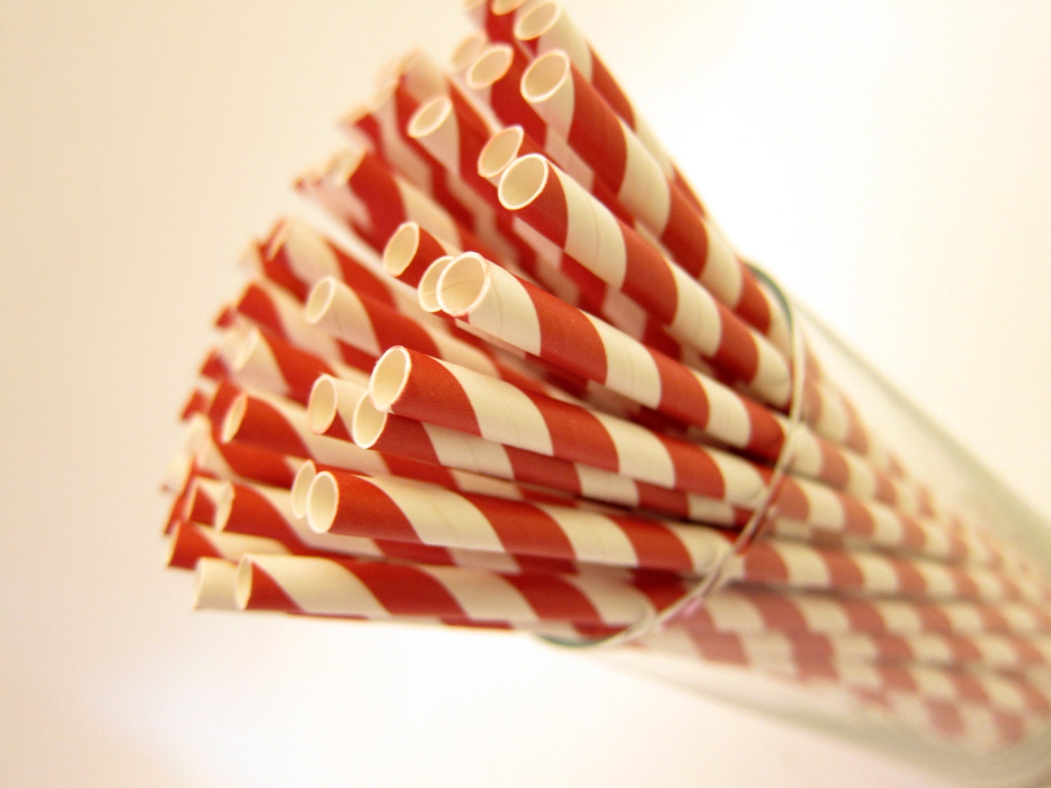 25 Red striped Paper Straws, AND Digital DIY straw tags (your color choice), Party Striped Straws