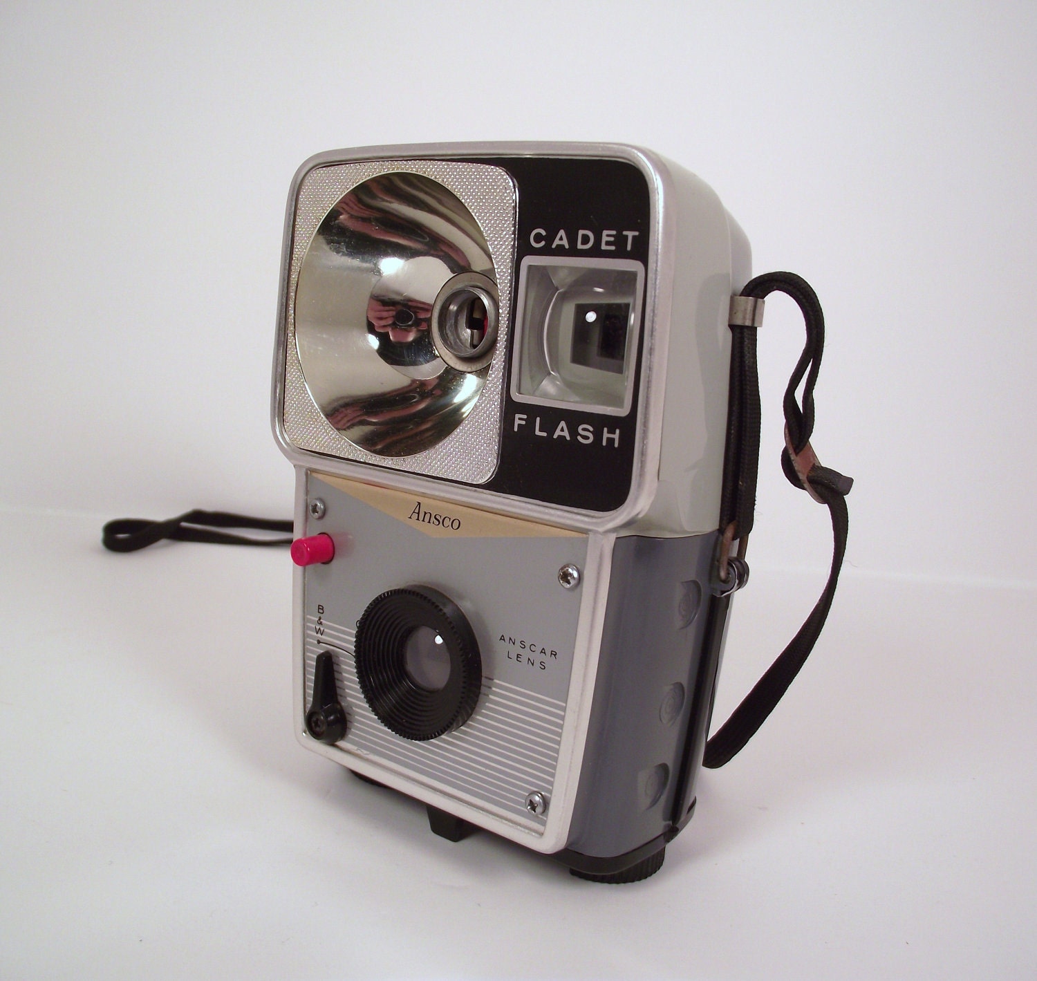 Vintage 1950s 1960s Ansco Cadet Flash 127 Film Camera with Original Case Atomic Age Fathers Day
