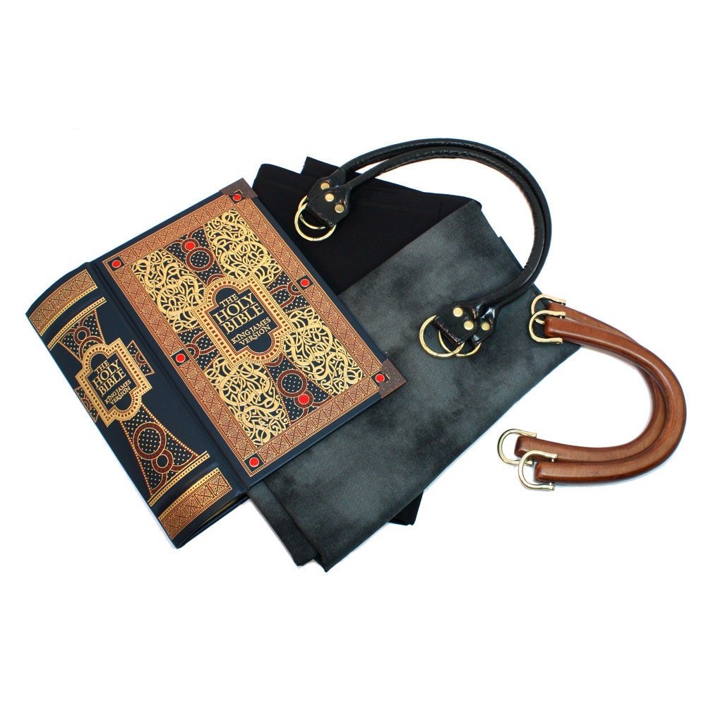 Holy Bible Book Purse - Made to order - Decadence Altered Book clutch Bookpurse Handbag