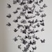 Monarch Butterfly Chandelier Mobile - Black Grey Night
