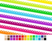 Digital Clipart - Scalloped Heart Digital Ribbons Clip art - Personal and Commercial - Instant Delivery