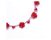 Red Flowers Necklace - ChayaGallery