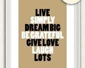 Live Simply (in Natural, Black and White) No. 015 - 4x6 Printable Digital Download Collage Sheet. FREE Delivery via email