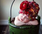 NEW Yarn List-Newborn Hat PATTERN, Amelia Knitting Pattern, For Photo Prop, Made With Super Bulky Handspun Art Yarn-Newborn-6 Months-New