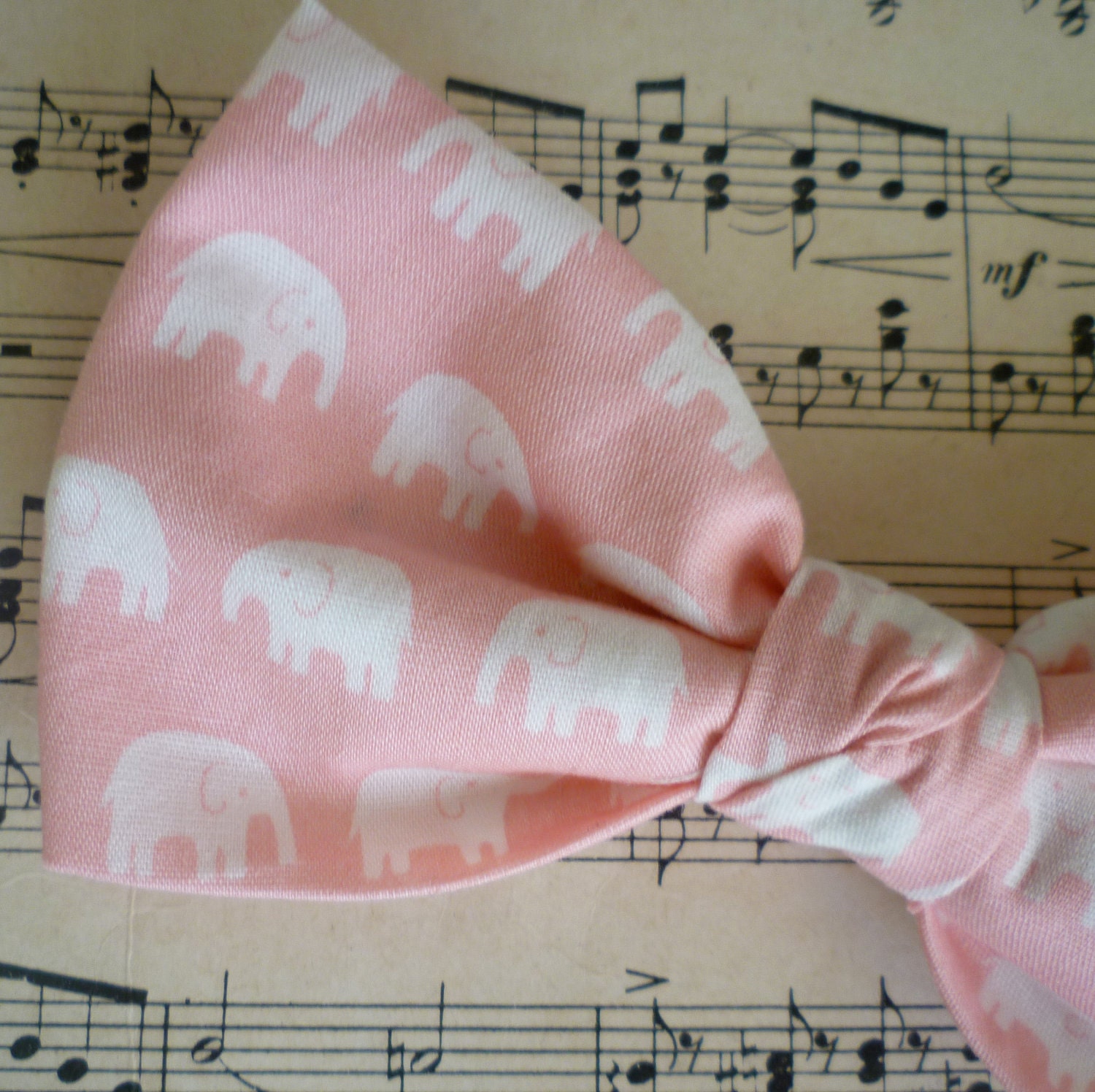 Pink Elephant Boys Bow tie - clip on