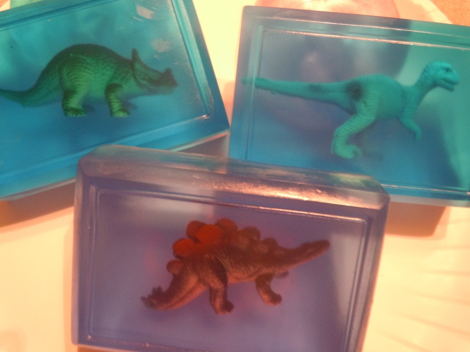 Dinosaur Soap - Pick a Scent and Color - Vegan bath dinosaur spider frog snake
