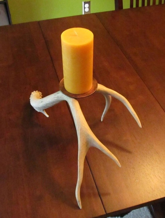 Deer Antler Candle Holder Medium by HookedUpByKim on Etsy