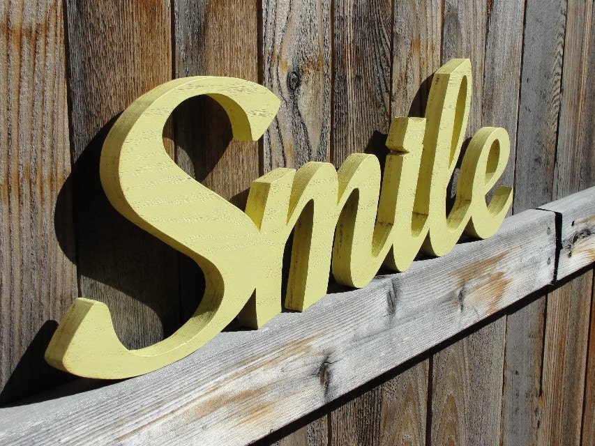 Smile Wooden Words