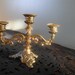 vintage Italian brass 3 candle candelabra gothic photo prop