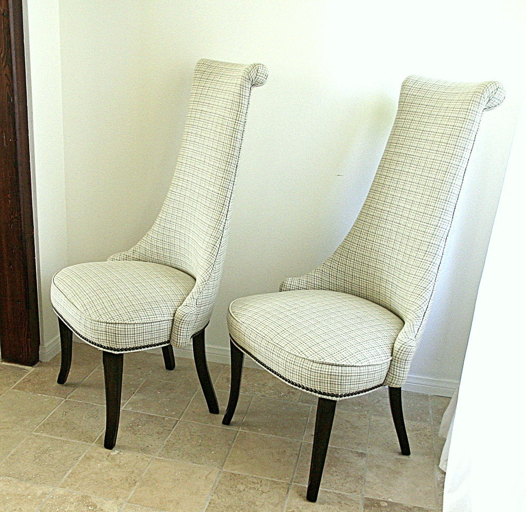 Mid Century Chairs Reconditioned with Nail Heads