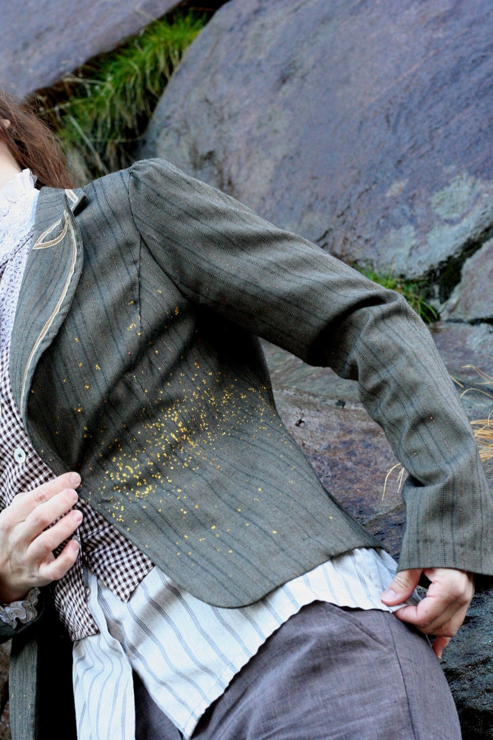 Collage Education DROP out...............................mixed media jacket