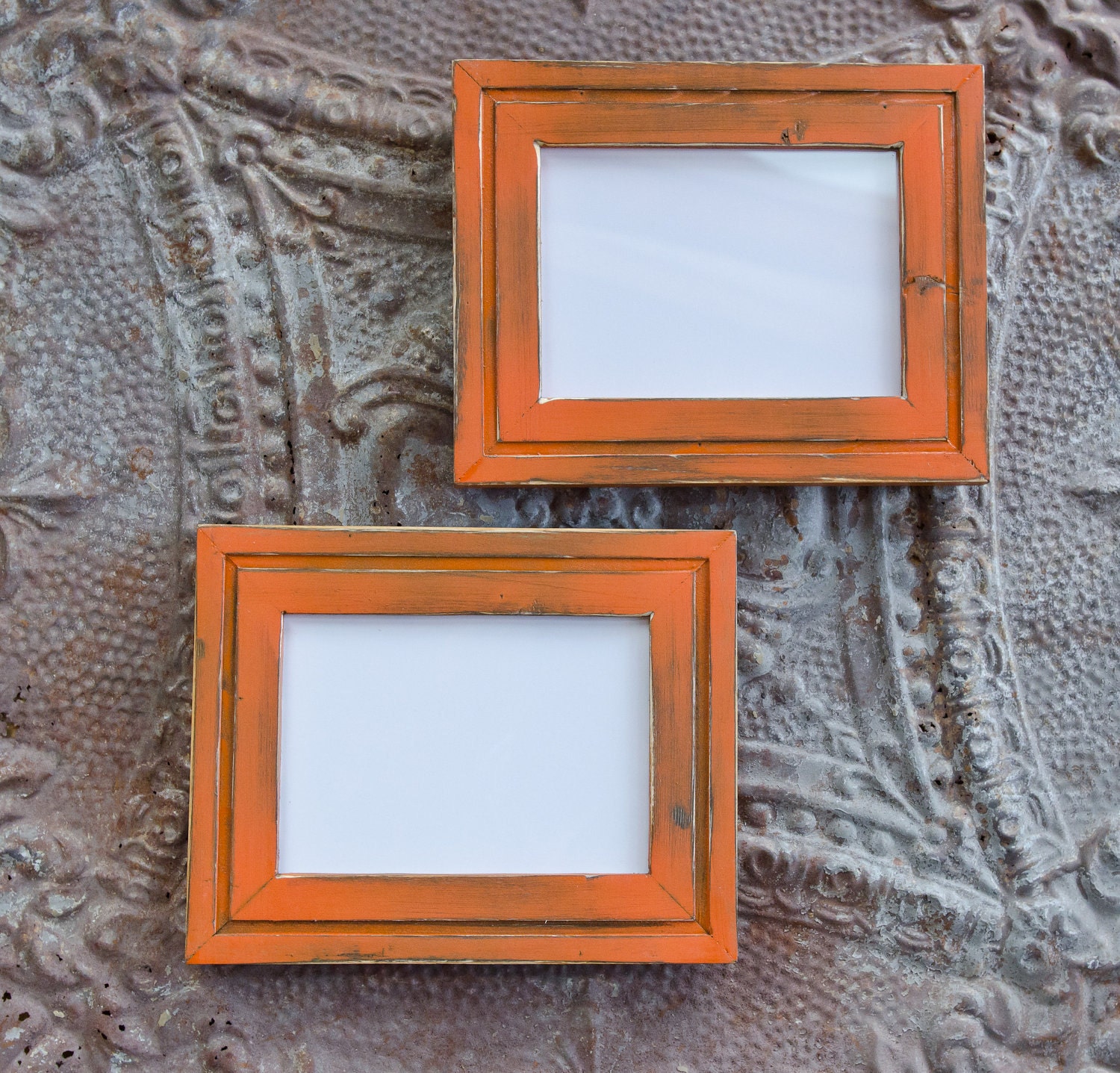 2) 5x7 Little Dipper distressed picture frames with inner routered line shabby chic - home decor office decor nursery decor