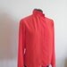 Vintage 1980s Red Blouse / Mock Turtleneck / Size 4
