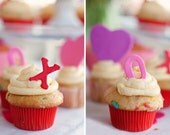 X's and O's Edible Cupcake, Minis, or Cake Decorations