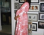 Maternity Robe.  Hospital Robe.  Nursing Robe.  Modern Kimono.  Mid Calf Length.  Custom.  Choose your fabric.  Great Baby Shower Gift.