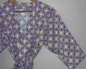 Plus Size Womens Robe. Dressing Gown. Wrap. Knee Length. Romantic.