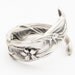 Sterling Silver Spoon Ring Vintage Art Nouveau Floral Motif, Handmade in Your Size (520)
