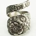 Antique Stieff Floral Sterling Silver Spoon Ring, Made in YOUR Size (2177)