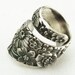 Antique Stieff Floral Sterling Silver Spoon Ring, Made in YOUR Size (2178)