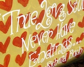 CLEARANCE -True Love Stories Quote on 16x20 Canvas Panel