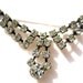 Vintage rhinestones necklace all in silver color Code U119