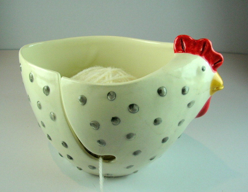hen planter or yarn bowl