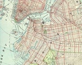 Brooklyn New York Map 11 x 14 Print City Map Wall Decor - P242