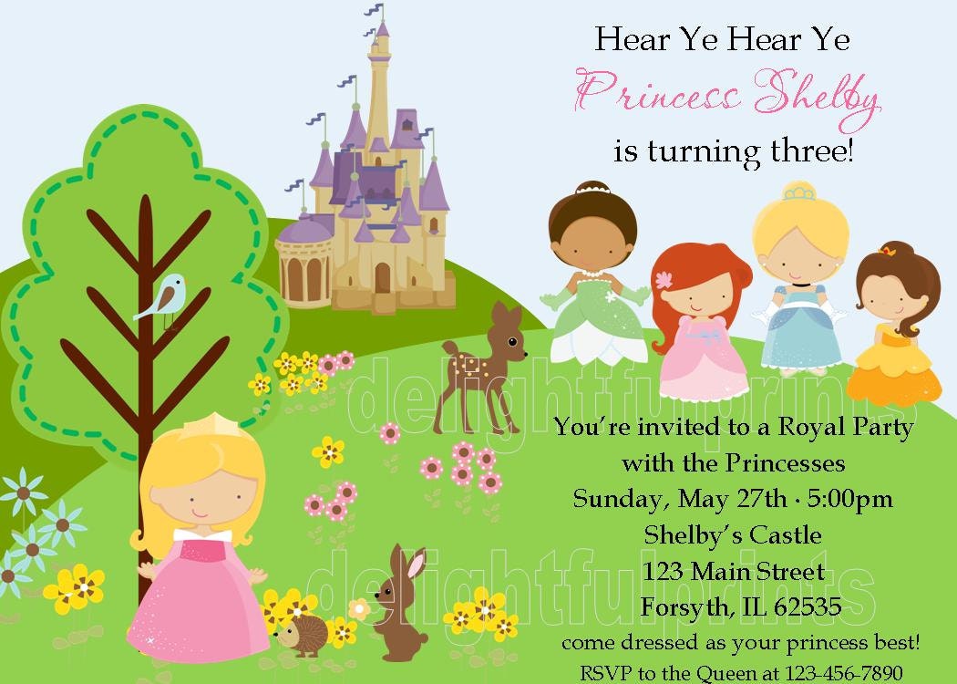 Disney Princesses birthday invitation...DIY you print custom photo card by delightfulprints Il_570xn