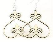 Scroll work  - Laser Cut Earrings from Reforested Wood