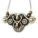 Wood Steampunk - Kinetic Wing Gear Pendent - Black and White