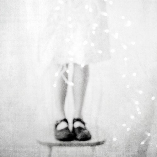 Glitter - Black and white photography soft lights bokeh 5x5