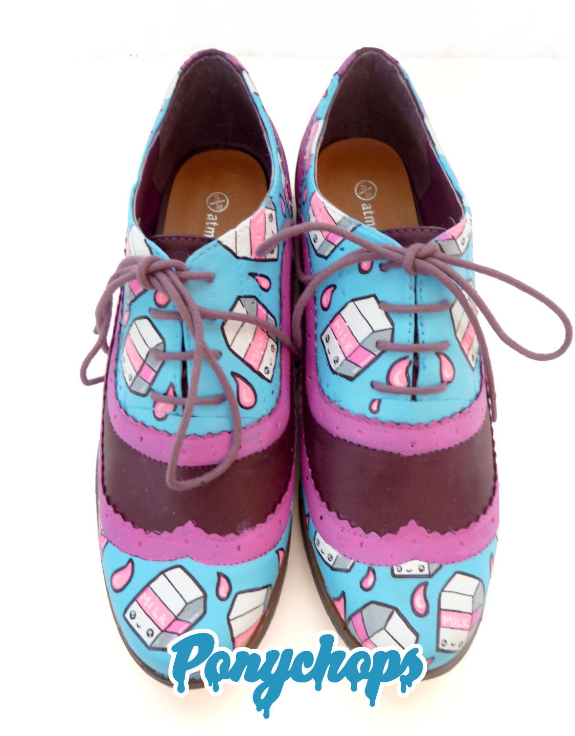SALE Happy Milk Kawaii Brogues - Sz UK 5, US 7.5, Eur 38
