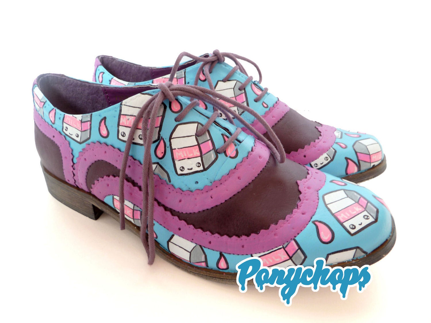 SALE Happy Milk Kawaii Brogues - Sz UK 5, US 7.5, Eur 38