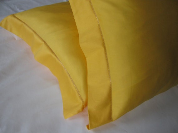 Queen duvet cover with pillow cases Yellow -Turkish-cotton-Turkey-Spring Fashion bedding 3 Pcs flange style -custom -tailor- made- to order